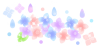 紫陽花と雨のライン　透過png