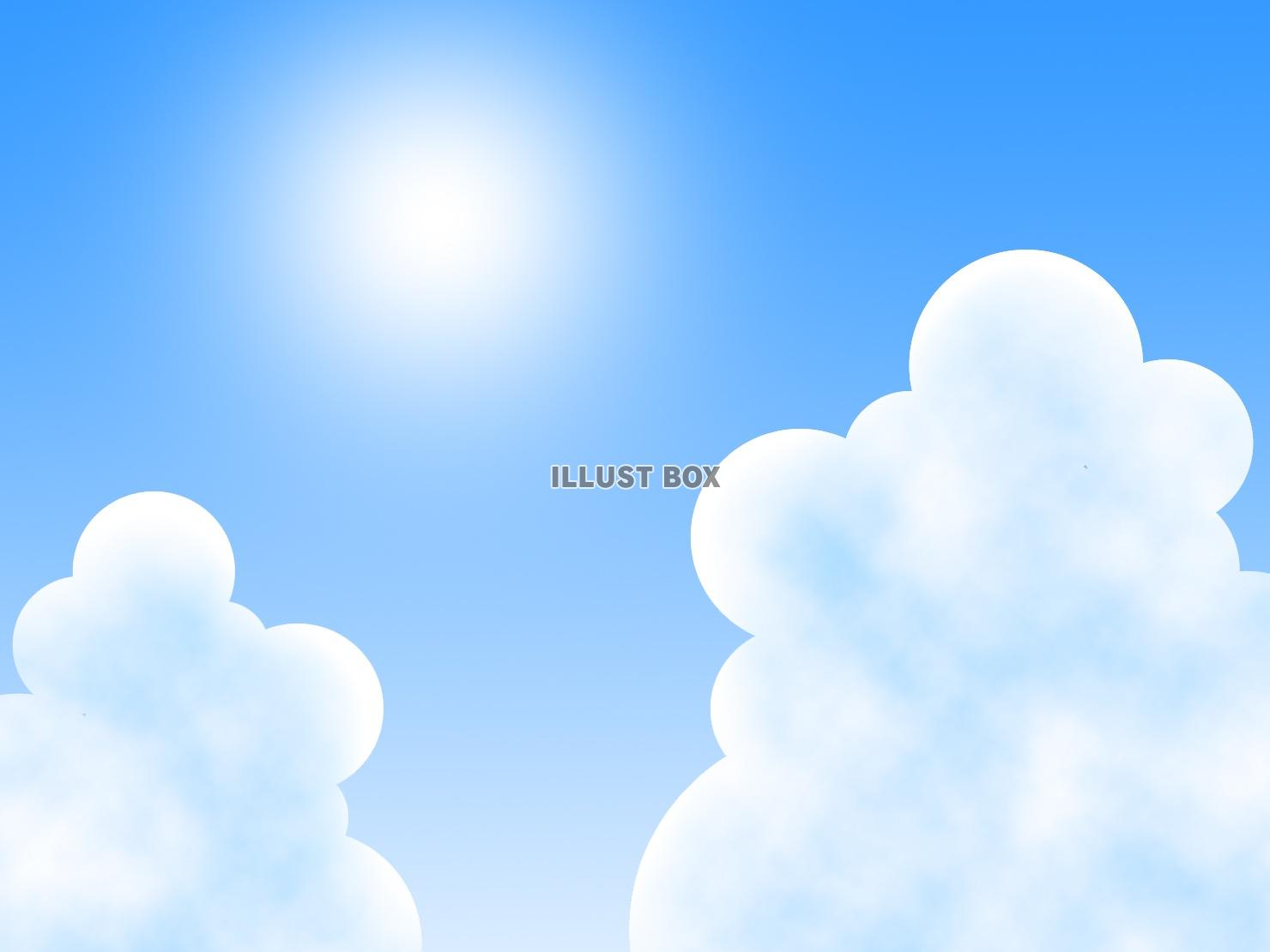 無料イラスト 夏の空の壁紙画像シンプル背景素材イラスト