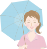 傘（日傘）を差す女性