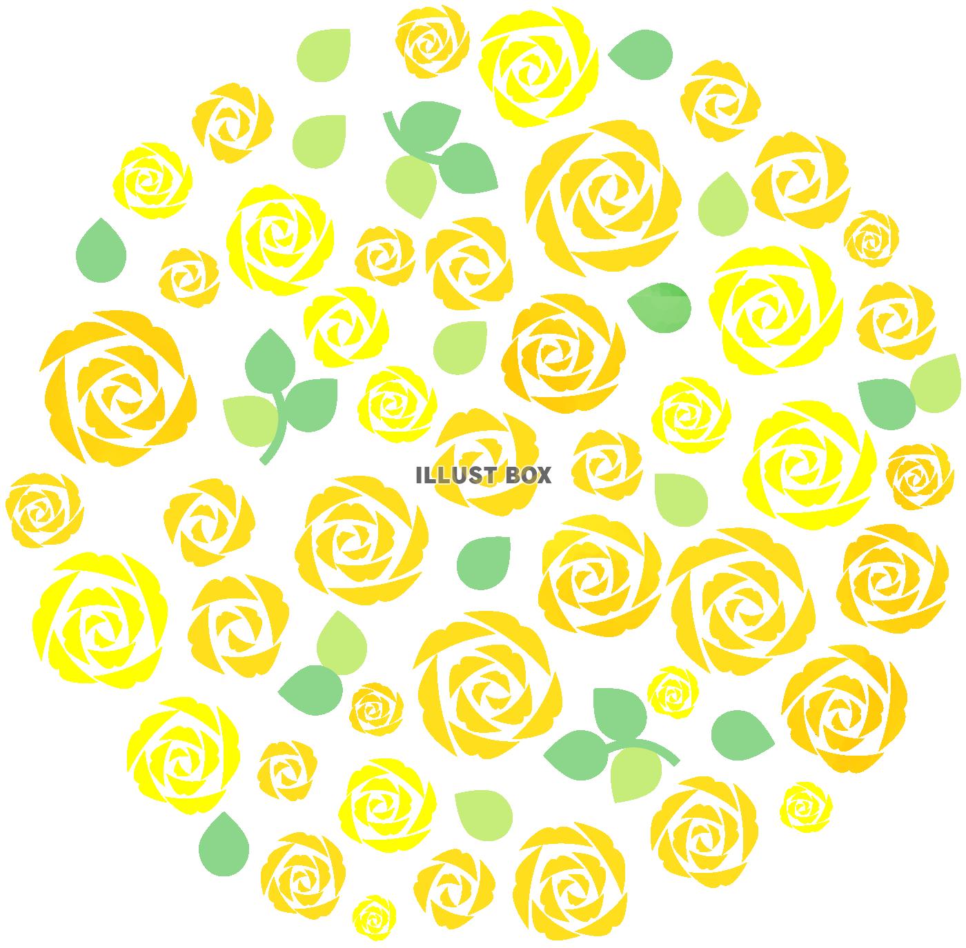 黄色のバラ　ブーケ　透過　PNG