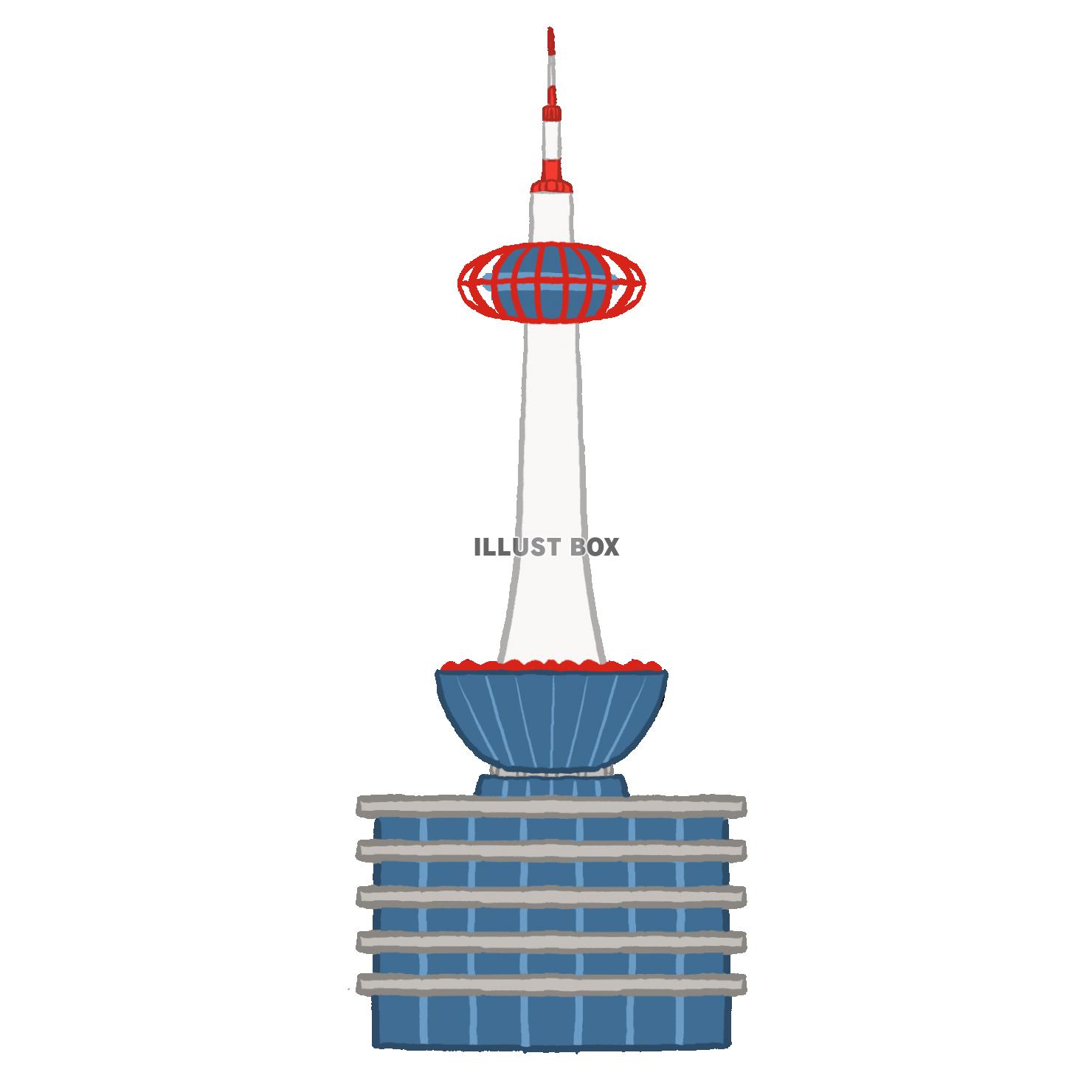 無料イラスト 京都タワー