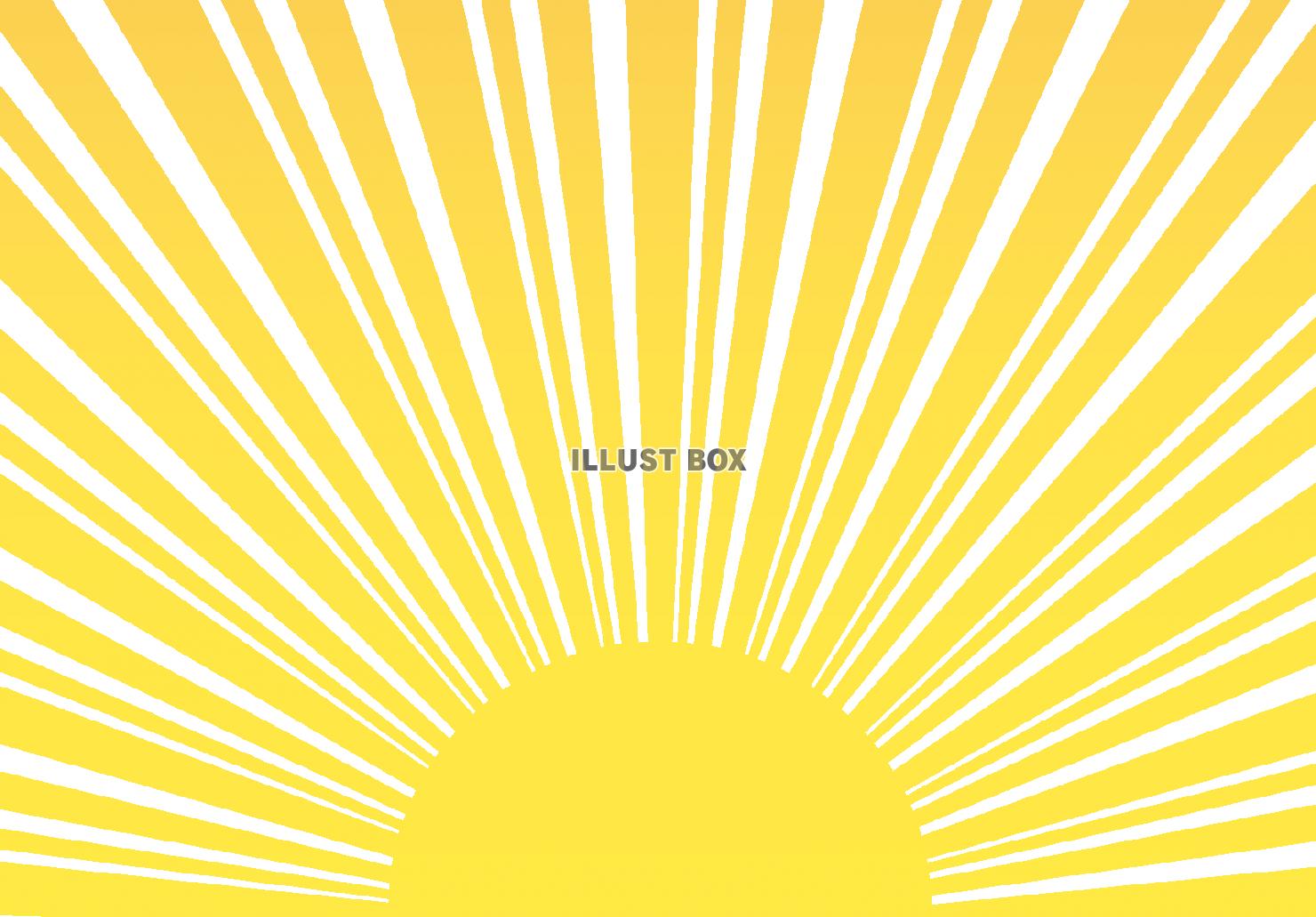 無料イラスト 背景おしゃれフレーム枠集中線金色 枠 黄色 飾り枠 太陽初日