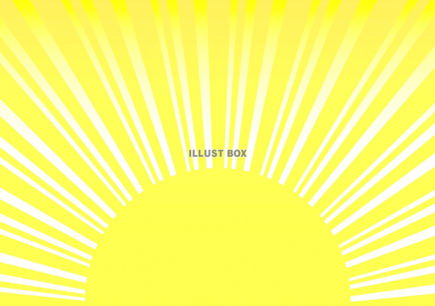 無料イラスト 初日の出背景太陽 壁紙 集中線 金色枠 黄色 飾り枠おしゃれ