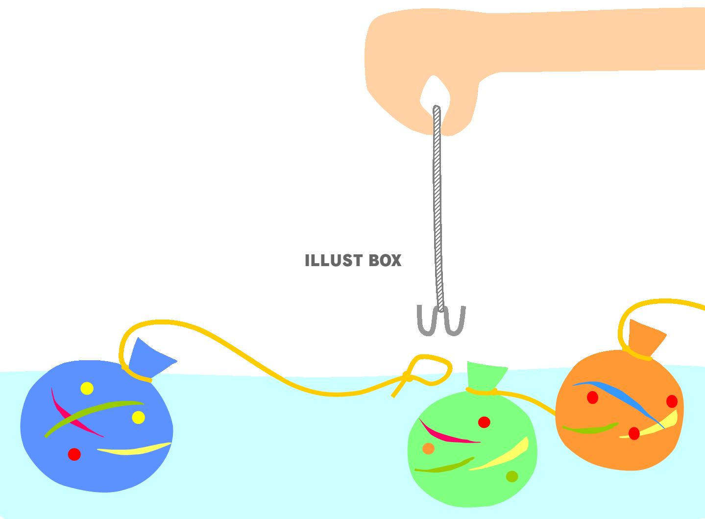 ヨーヨー釣り イラスト無料