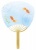 団扇　金魚　水彩風(和金・琉金・波紋・水草)