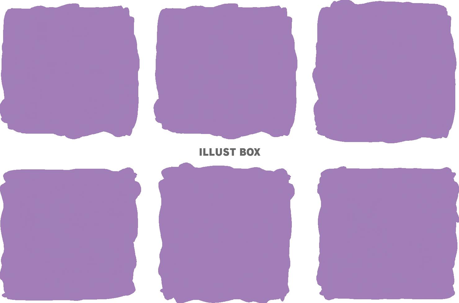 無料イラスト 紫水彩おしゃれフレーム枠紫色背景アイコンイラスト筆手描きかわ