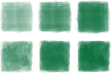 水彩緑飾り枠四角おしゃれフレーム枠緑色手描きアイコンナチュラルシンプル水彩画筆テ
