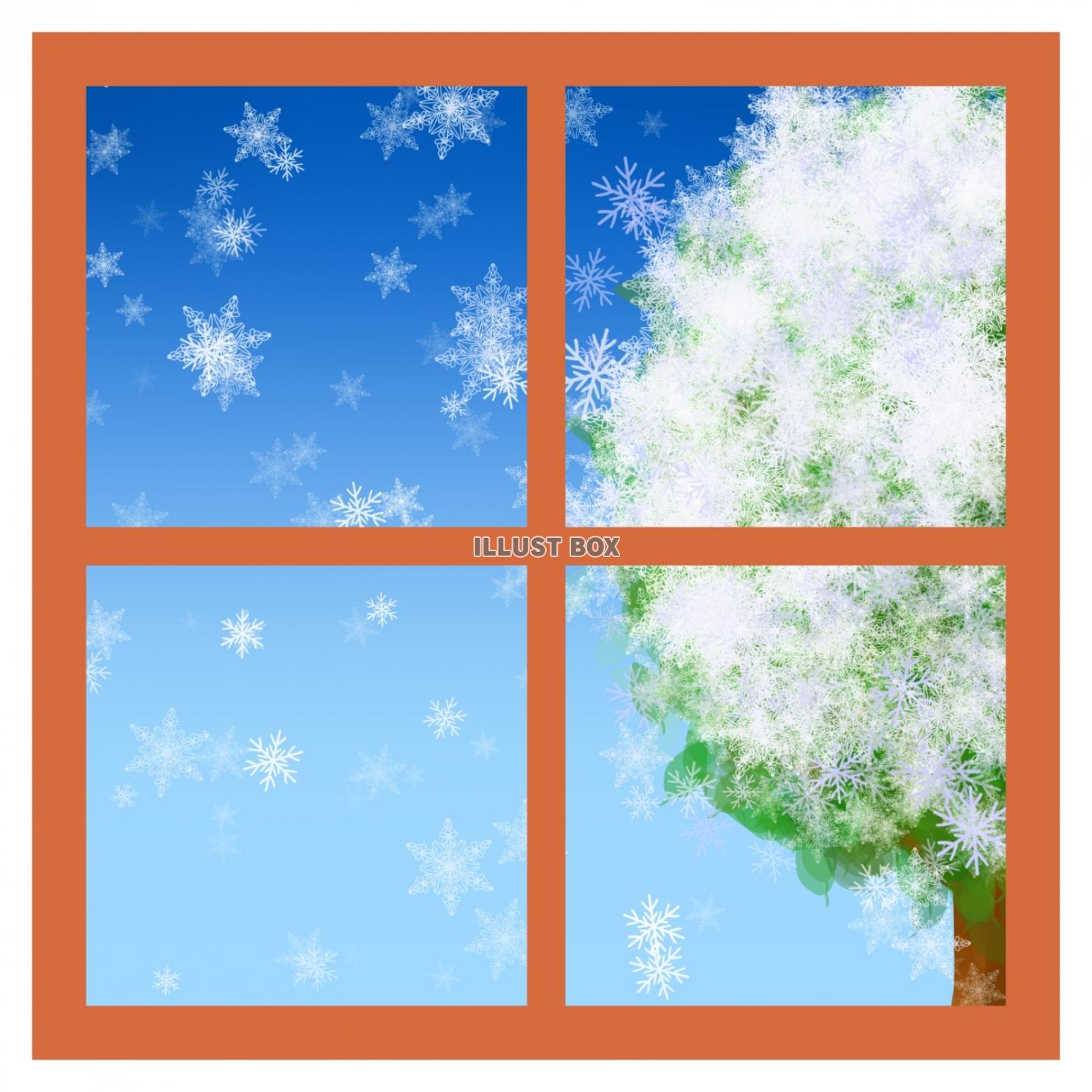 無料イラスト 窓の向こうの冬