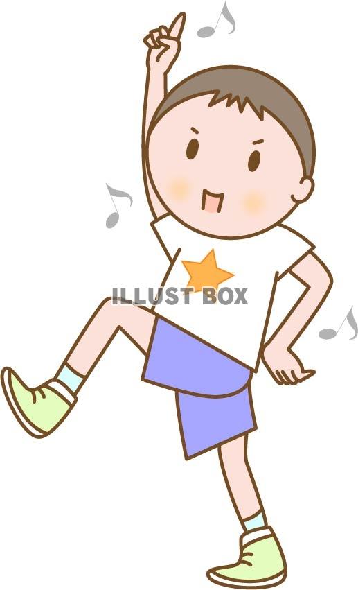 無料イラスト ダンスをする子ども