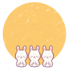 月とウサギ（オモテ）