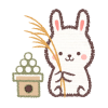 ススキと団子ウサギ