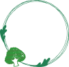 ブロッコリーのリング型のフレーム（緑）