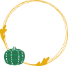 カボチャのリング型のフレーム（緑）