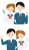 シンプルな学生男子女子イラスト素材