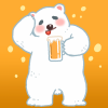 ビールを飲むシロクマ