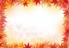 紅葉おしゃれフレーム枠もみじ背景水彩秋楓イラスト見出し和和風和柄手書き手描きモミ