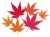 紅葉もみじ飾りアイコン葉シルエットシンプル装飾秋10月モミジ和風葉っぱ11月楓冬