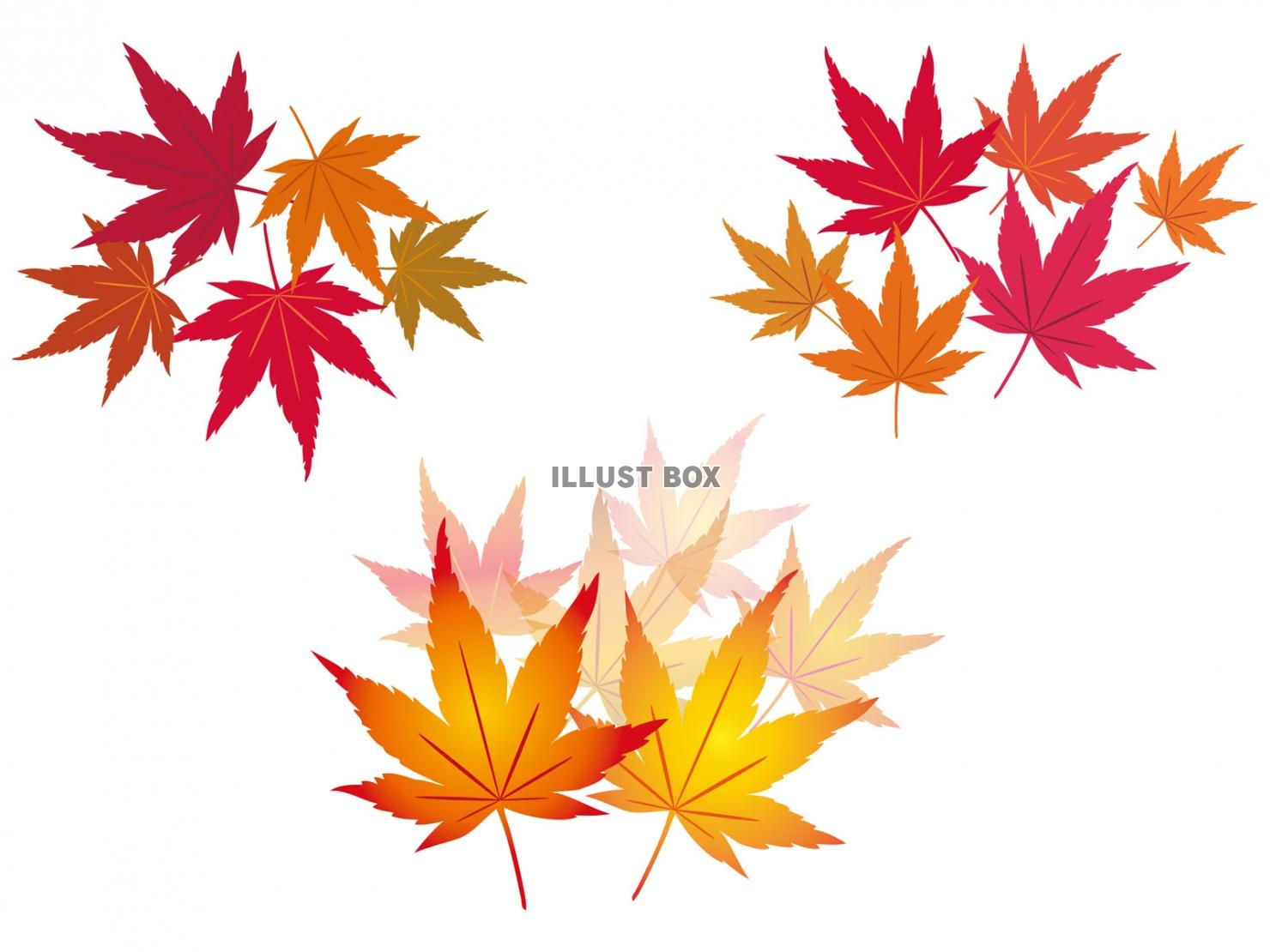 無料イラスト 紅葉もみじ葉飾り葉っぱアイコン和秋モミジシンプル和風シルエッ