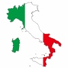 イタリアの地図（国旗風）