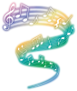 音楽の飾り　虹のグラデ