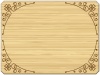 木目調フレーム、ボード飾り枠素材イラスト