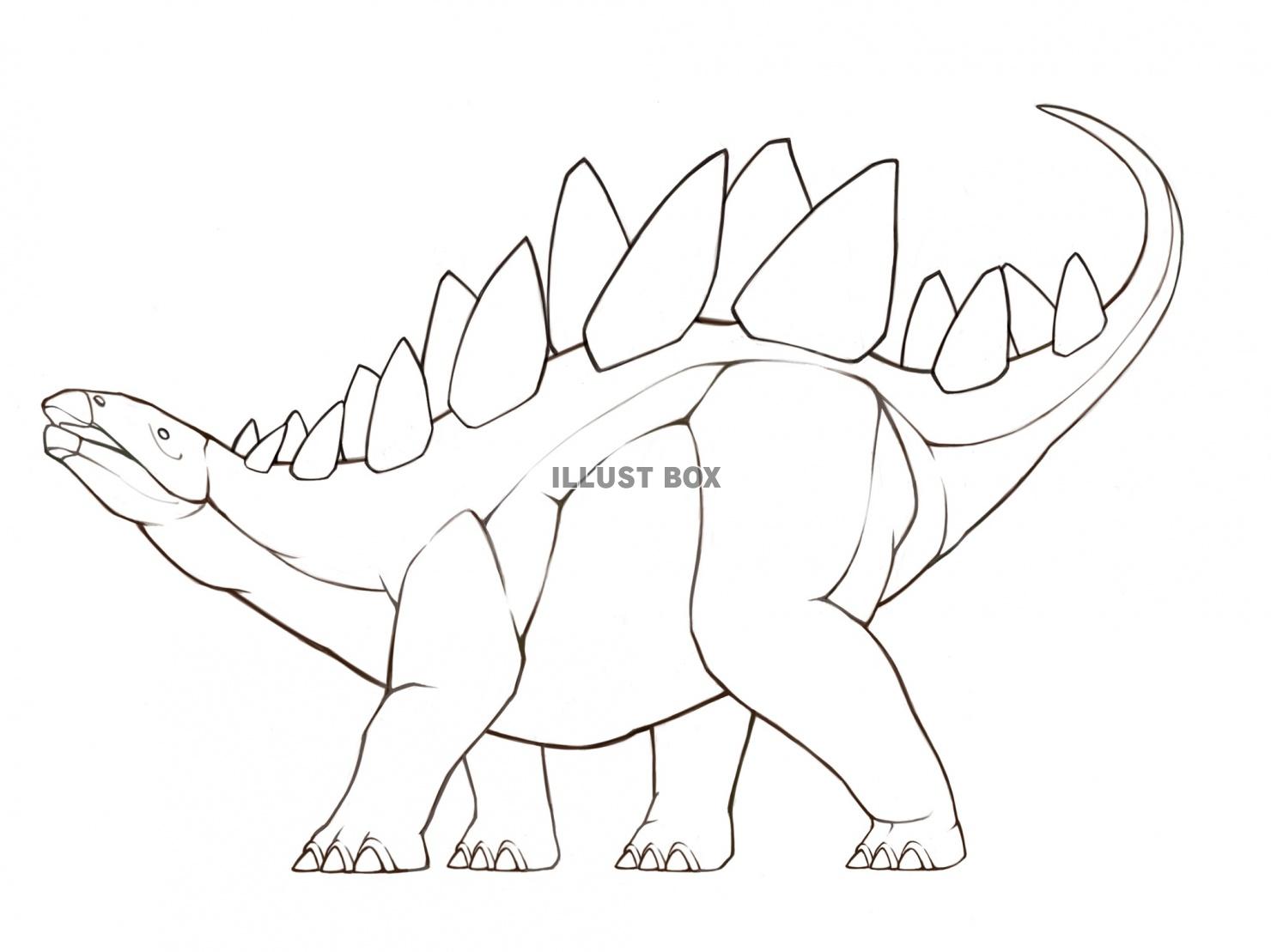 無料イラスト 恐竜 ステゴサウルス