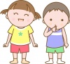 横に並んだ男の子と女の子