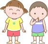 横に並んだ男の子と女の子