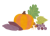透過・秋のイラスト　カット手書き手描き水彩食欲の秋ブドウカラフル葉9月10月11