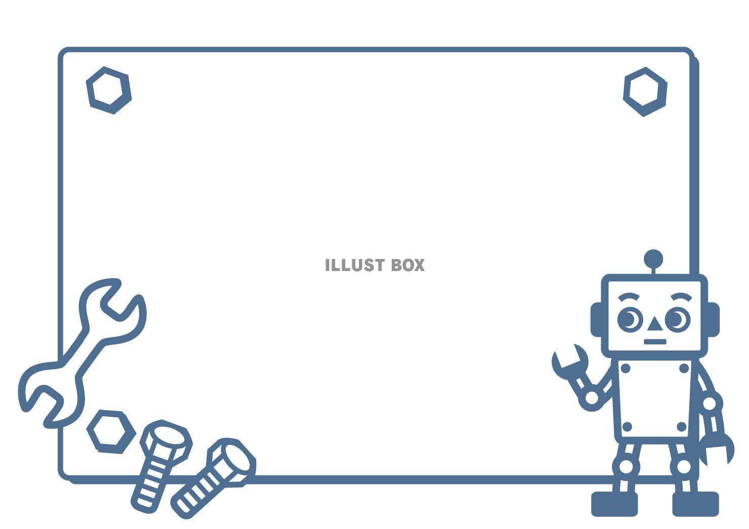 無料イラスト ロボットのフレーム