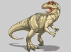 恐竜・アロサウルス(背景あり)