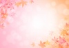光が透ける紅葉の背景　　手書き手描き水彩光丸ふわふわグラデーションシンプルかわい