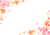 透過・紅葉のフレーム　背景手書き手描き水彩重なり透明華やかかわいいシンプルグラデ