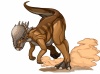  恐竜・パキケファロサウルス,シンプル ,かっこいい,強い,つよい,大きな,大き