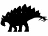  恐竜・ステゴサウルス,シンプル,シルエット,影,モノクロ,黒,クロ,シロクロ,