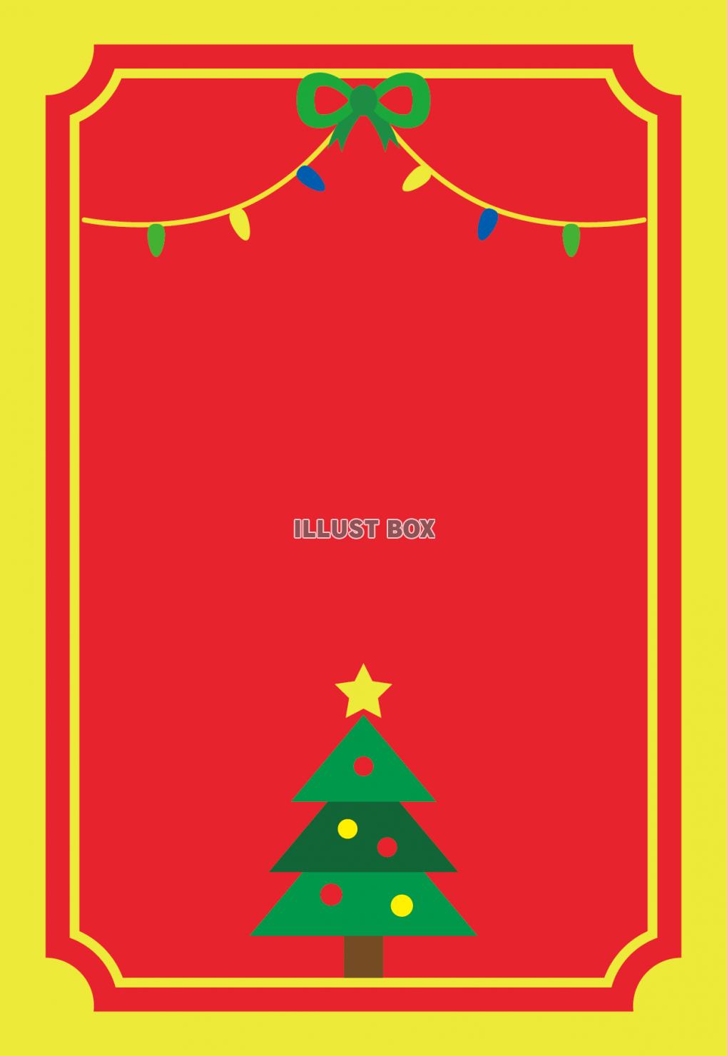 無料イラスト かわいいクリスマスカード 赤