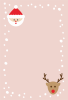 かわいいクリスマスカード（ピンク）