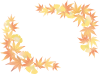 紅葉もみじ飾り枠背景葉っぱ冬植物10月11月モミジ楓カエデ銀杏可愛い暖色和風装飾
