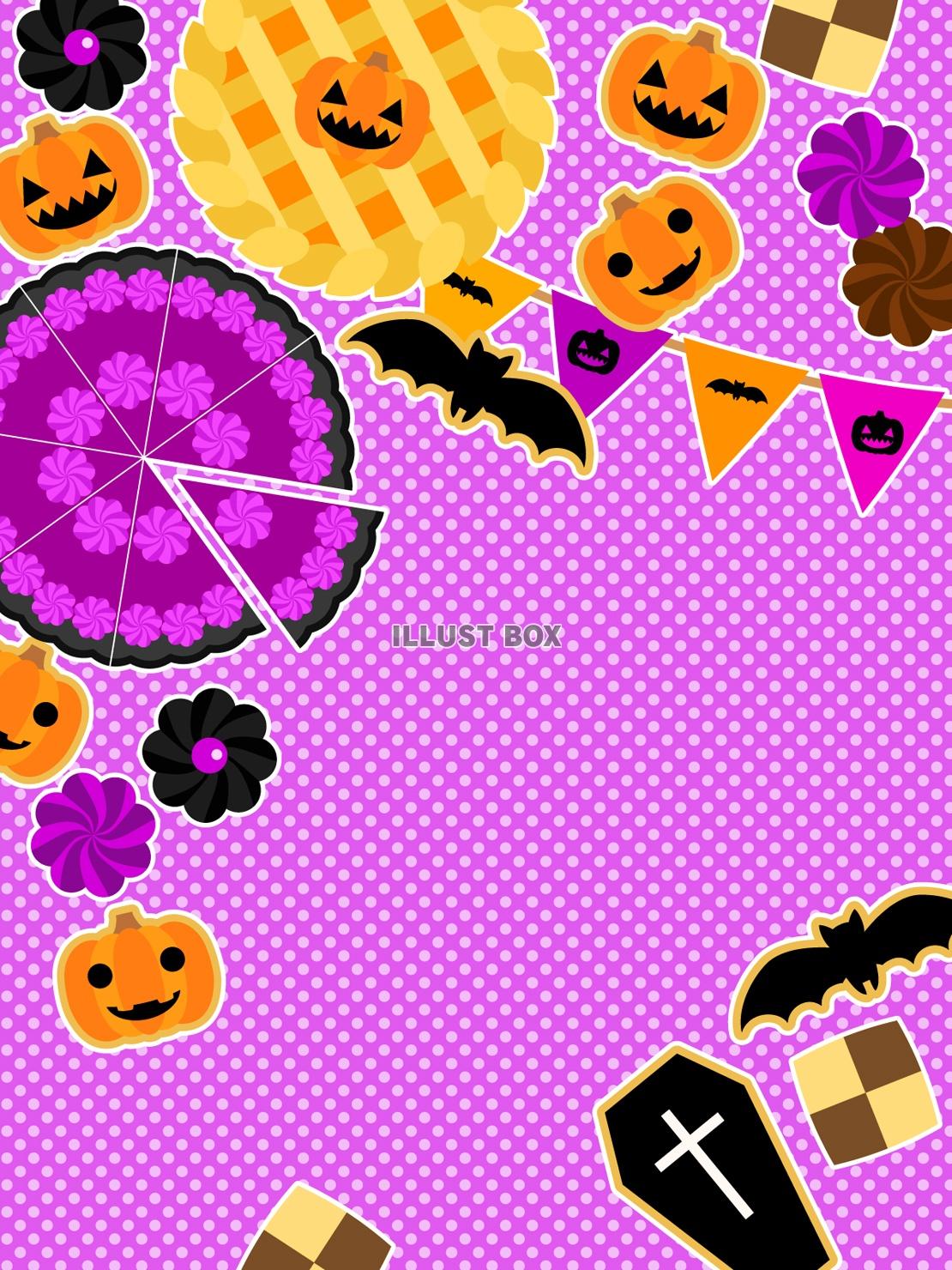 無料イラスト ハロウィンのイラスト背景 縦型