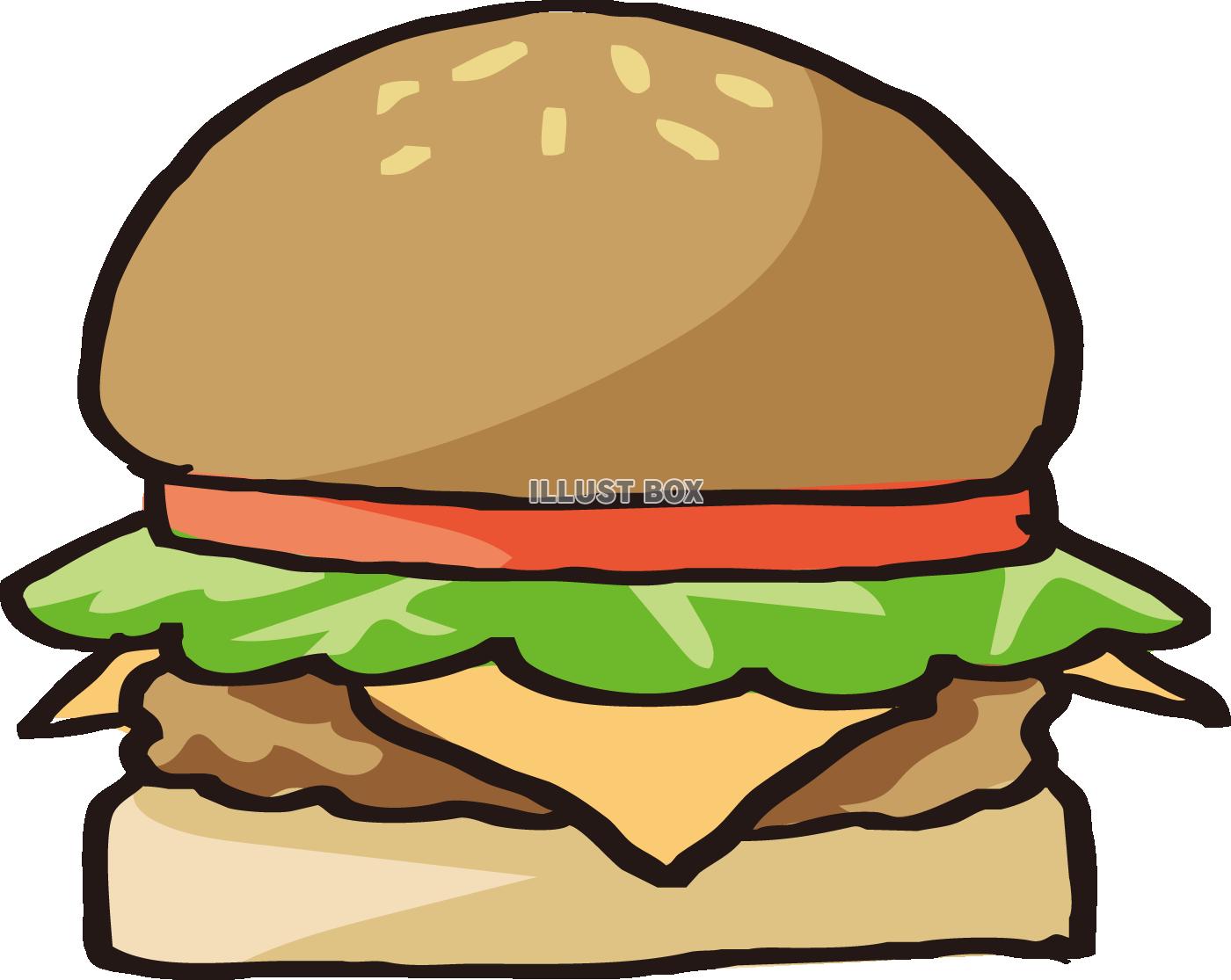 ハンバーガーのイラスト