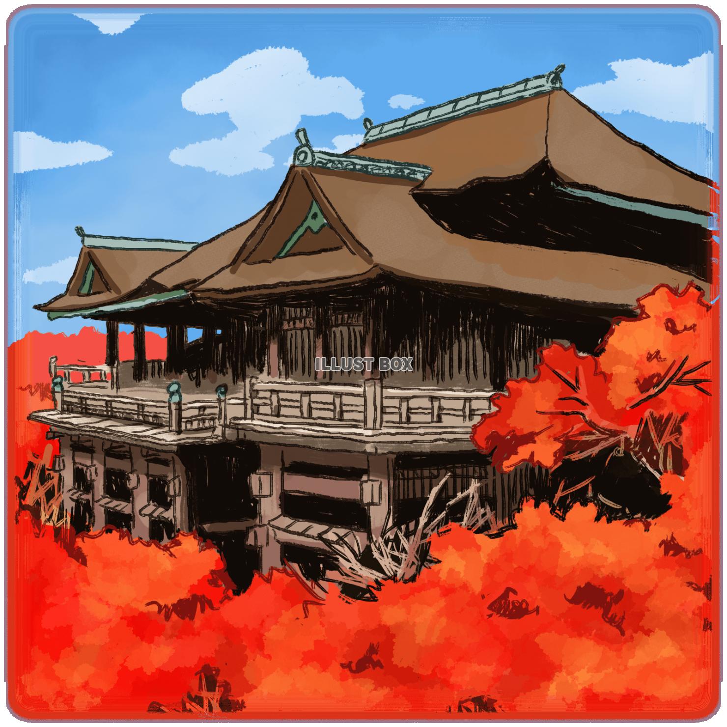 清水寺 イラスト無料