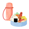お弁当と水筒