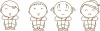 横に並ぶ子どもたち