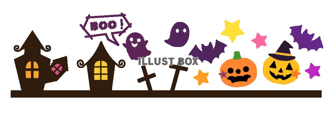 ハロウィンのラインイラスト素材が無料 イラストボックス