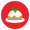 クリスマスのラベル風アイコン　ケーキ