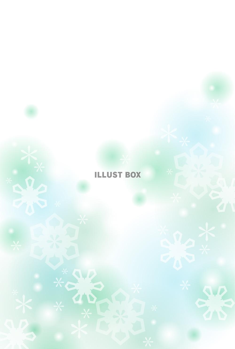 無料イラスト 雪の花のポストカード