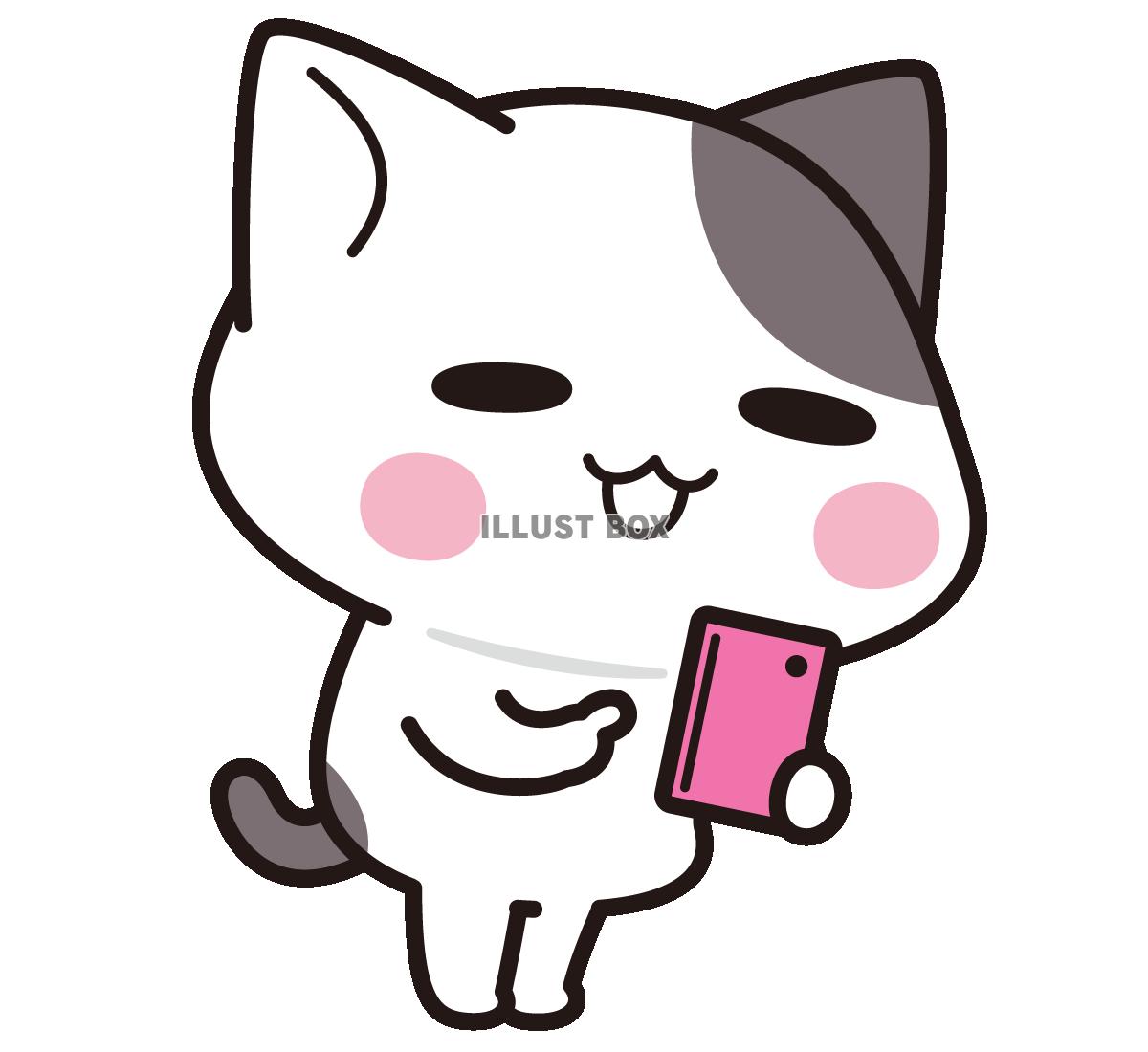 スマホ便利＜ぶち猫　にゃんこ＞