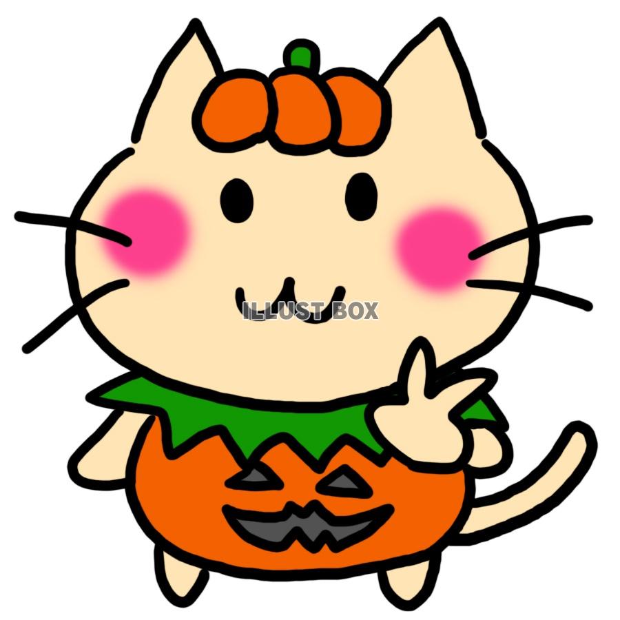 かぼちゃにゃんこ(ピース)