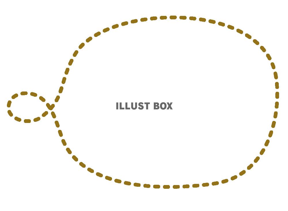 透過・点線の変わり吹き出し4　手書きドット枠かわいいチラシ感...