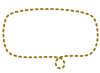 透過・点線の変わり吹き出し5　手書きドット枠かわいいチラシ感想台詞セリフ